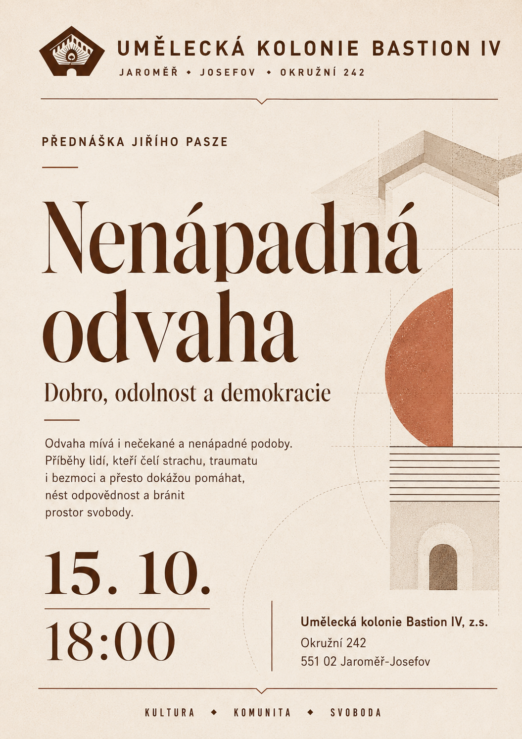 Jiří Pasz – přednáška 15. 10. v 18:00